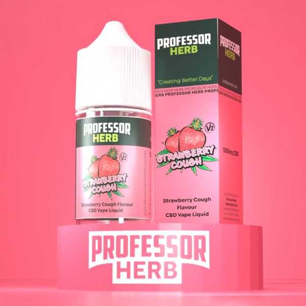 Professor Herb CBD Vape Liquid 1000mg/30ml – Strawberry Cough V2
