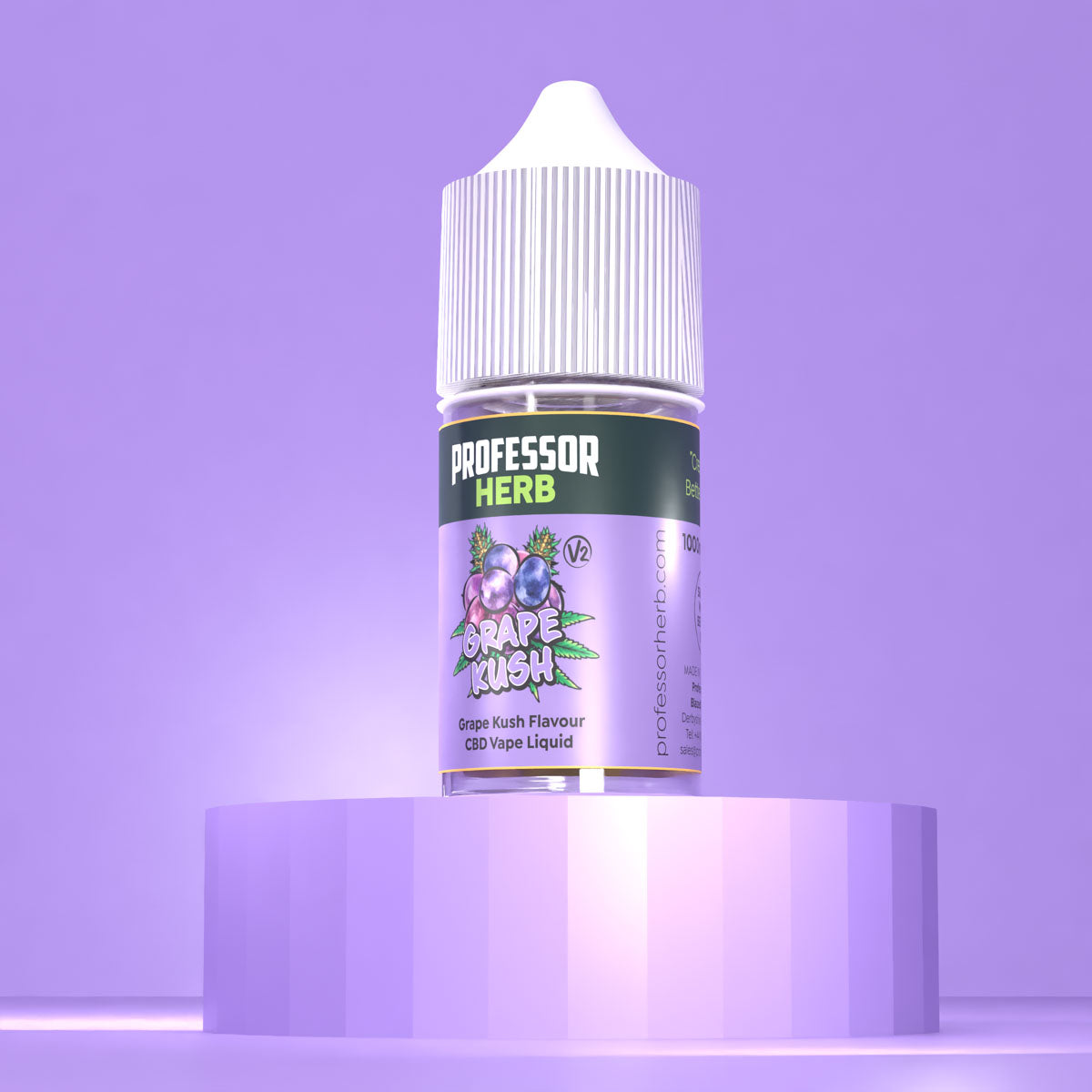 Professor Herb CBD Vape Liquid 1000mg/30ml – Grape Kush V2 - Obrázek 2