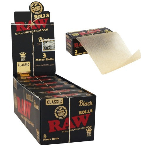 RAW Black 3M Rolete Rolling Paper - Obrázek 2