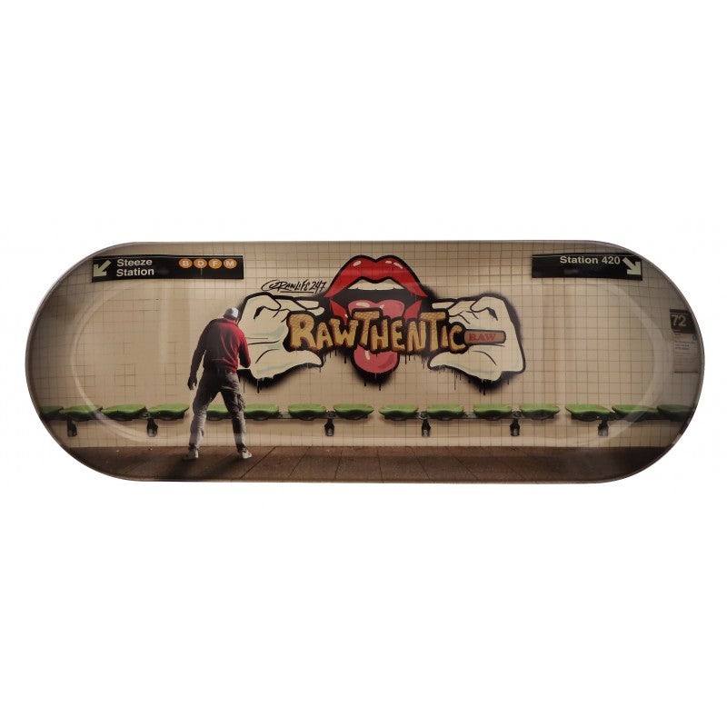 RAW Graffiti Skateboard Válečkový tác Hnědá