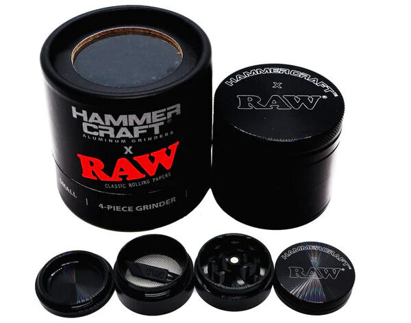 RAW x HAMMERCRAFT Hliníkový mlýnek – Černá