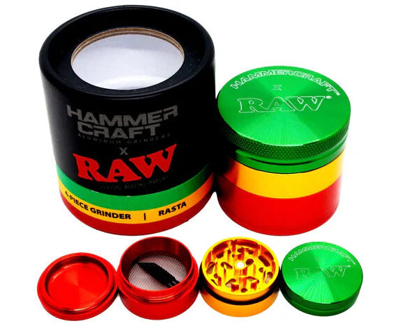 RAW x HAMMERCRAFT Aluminium Grinder – Rasta