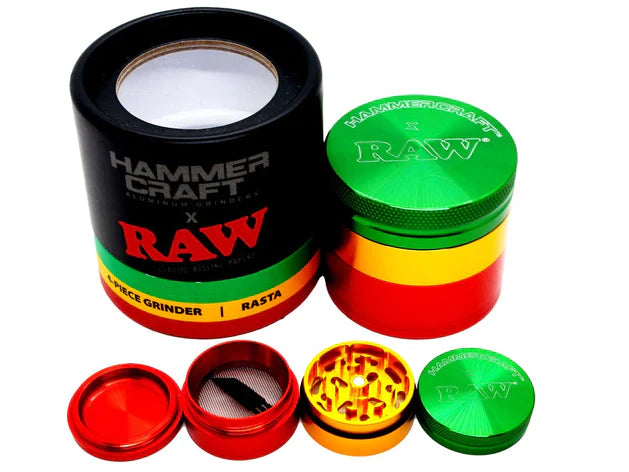 RAW x HAMMERCRAFT Aluminium Grinder – Rasta